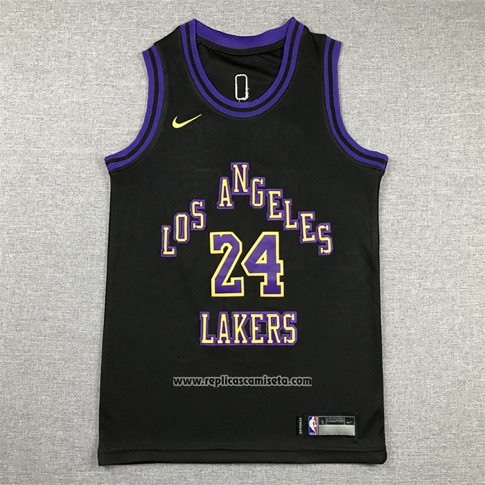 Camiseta Nino Los Angeles Lakers Kobe Bryant #24 Ciudad 2023-24 Negro